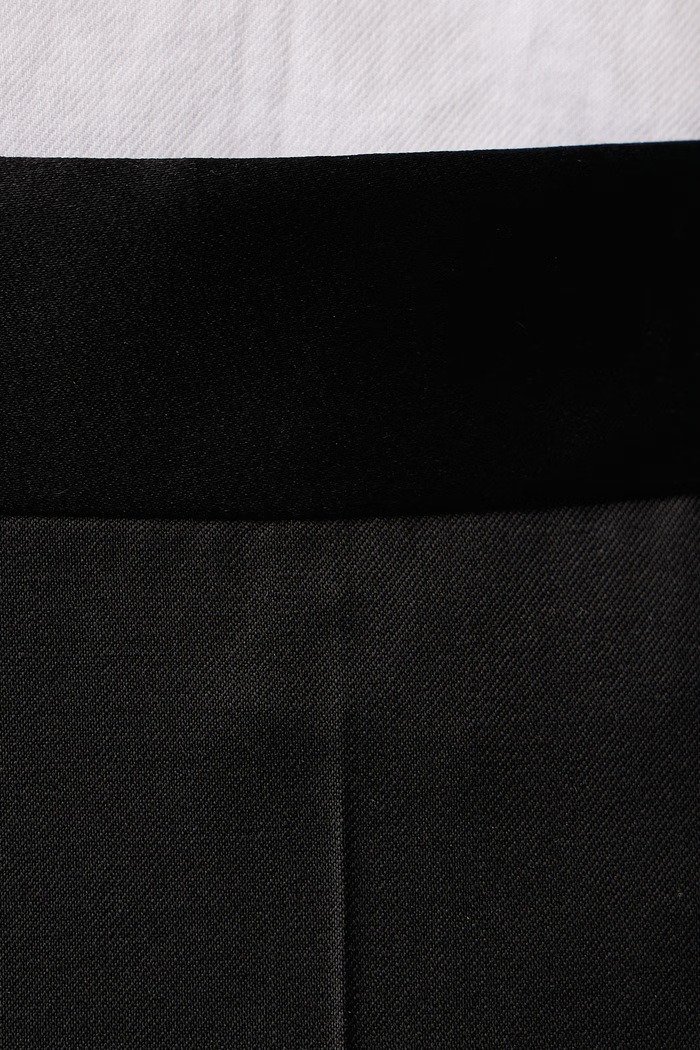 Spodnie slim fit męskie wełniane H-Genius-Tux-B1 BOSS 50566928 czarny