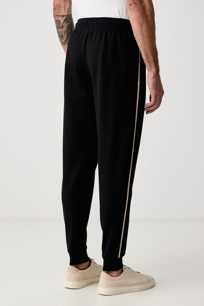 Одяг BOSS Штани loungwear чоловічі бавовняні Iconic Pants 50571171 чорний