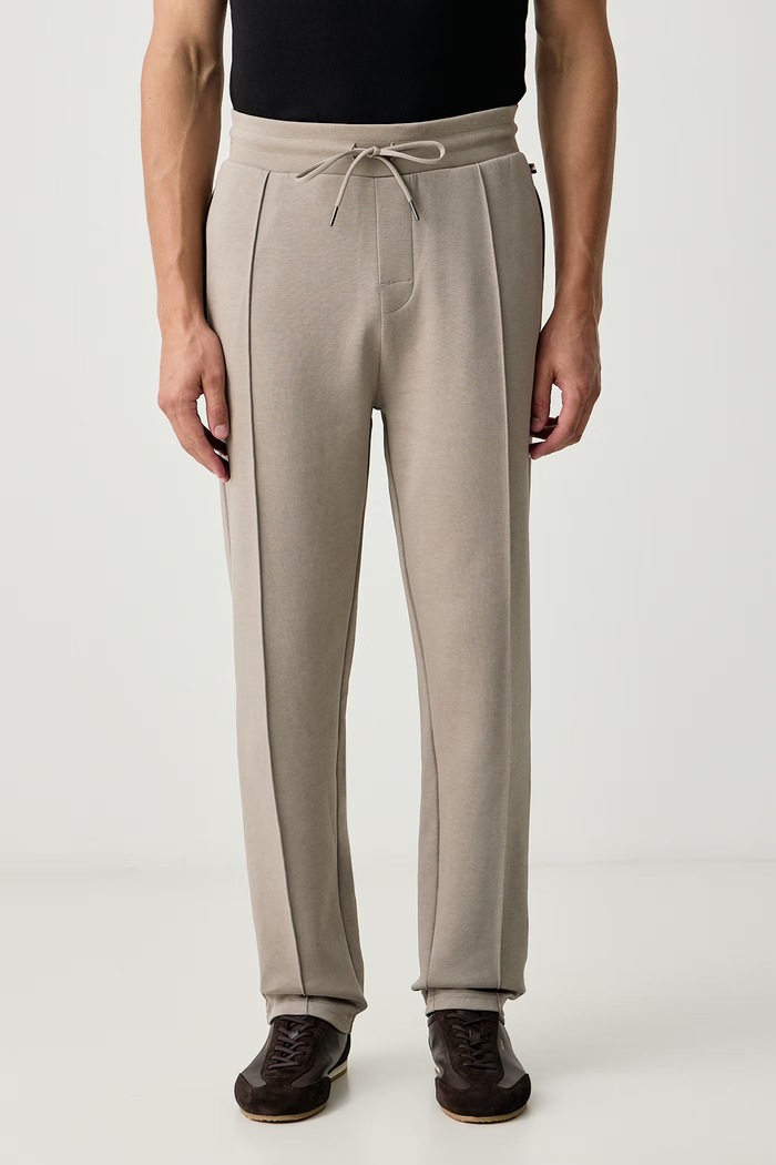 BOSS Spodnie lounge męskie z bawełną Sense Pants zielony 50570557