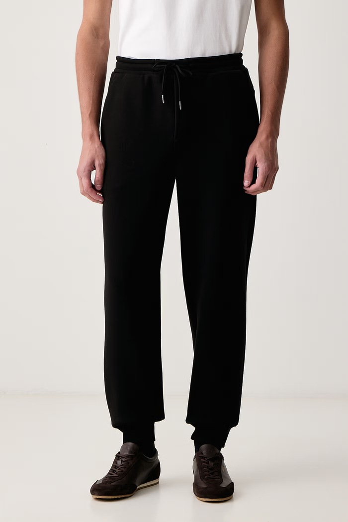 BOSS Green Pantaloni de trening pentru bărbați cu bumbac JT_PS Icons70 negru 50569936