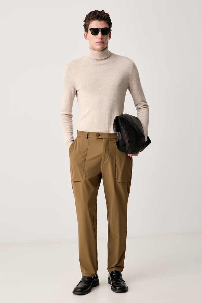 BOSS Green Hlače za muškarce TR_PS Icons 50565234 smeđa AW26