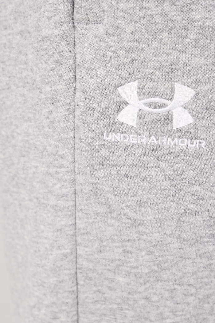Spodnie dresowe męskie z bawełną Essential Fleece Under Armour 1373882.013 szary