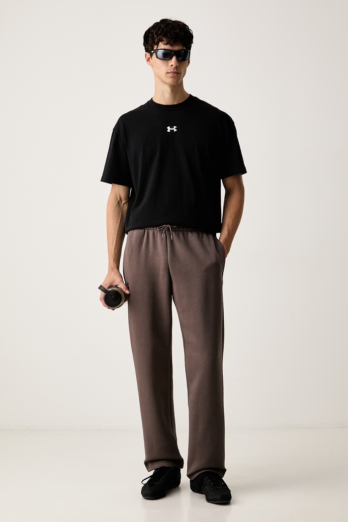 Under Armour spodnie treningowe męskie z bawełną Icon 1384034 brązowy AW26