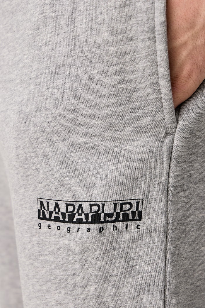 Spodnie dresowe męskie z bawełną M-Gori Napapijri NP0A88UH1601 szary