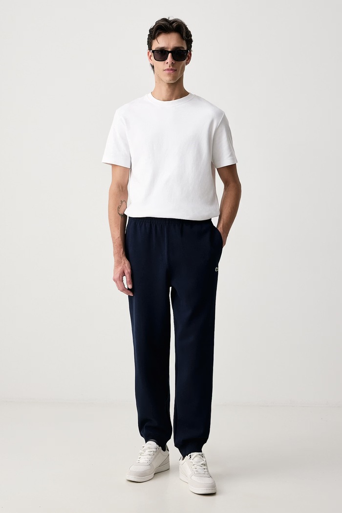 Lacoste Spodnie dresowe męskie z bawełną XH9455 granatowy AW26