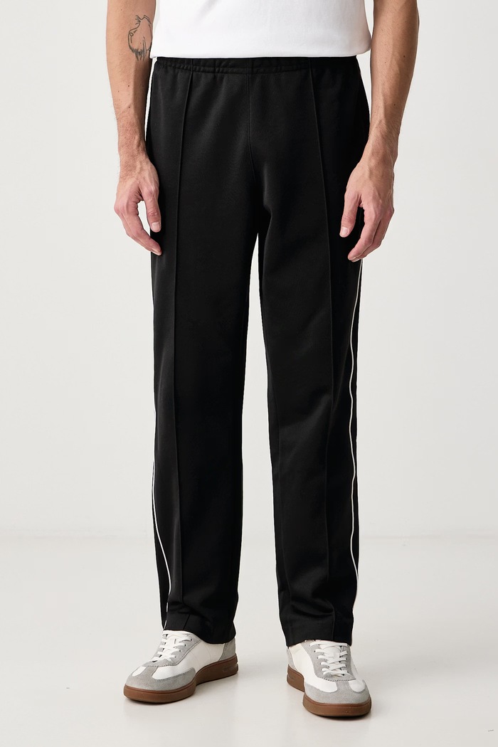 Lacoste Spodnie dresowe męskie z bawełną czarny XH0628