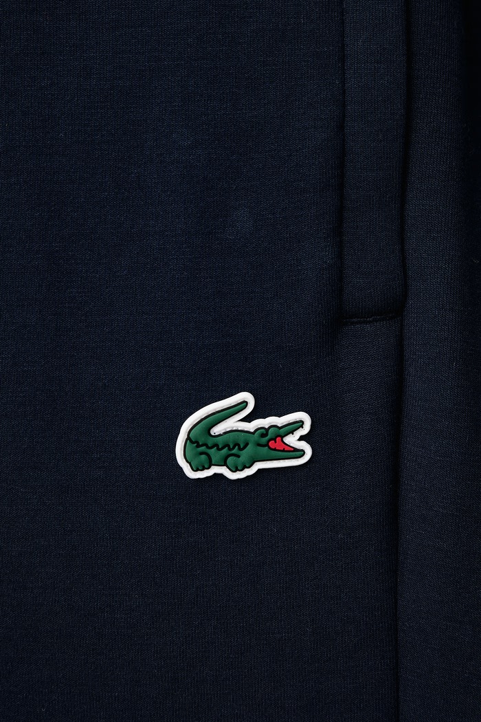 Spodnie dresowe męskie z bawełną Lacoste XH0142 granatowy