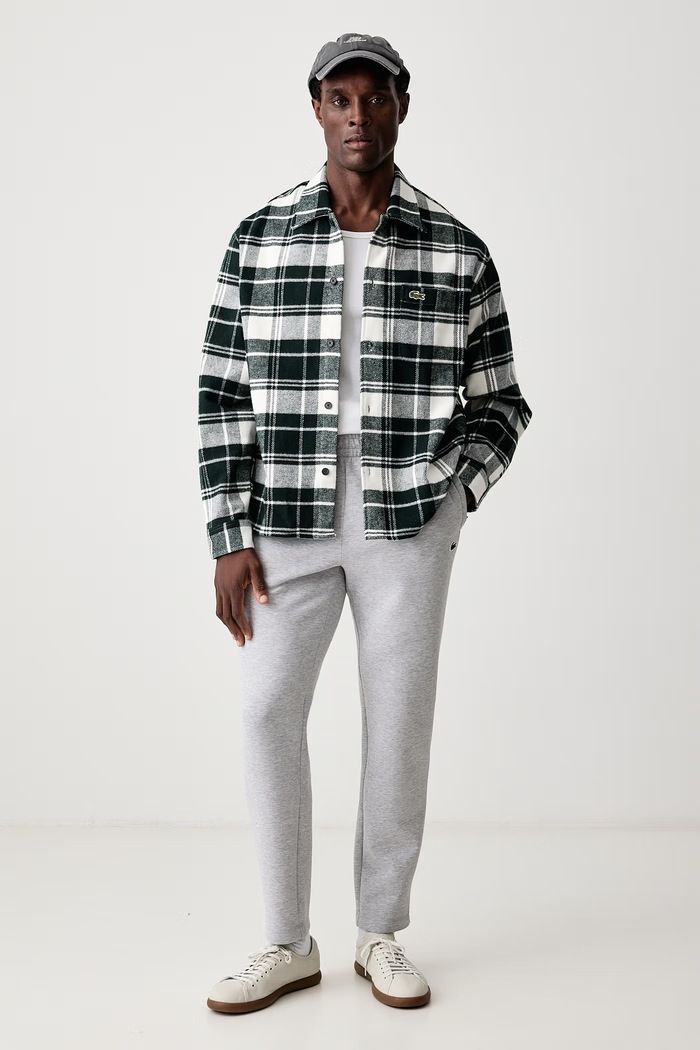 Lacoste Spodnie dresowe męskie z bawełną XH0142 szary AW26