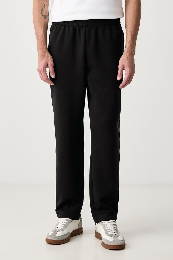 Lacoste Spodnie dresowe męskie z bawełną czarny XH0142