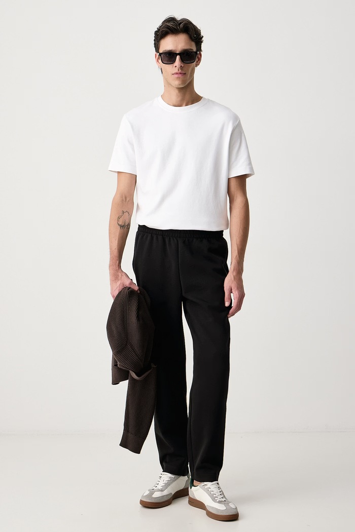 Lacoste Spodnie dresowe męskie z bawełną XH0142 czarny AW26