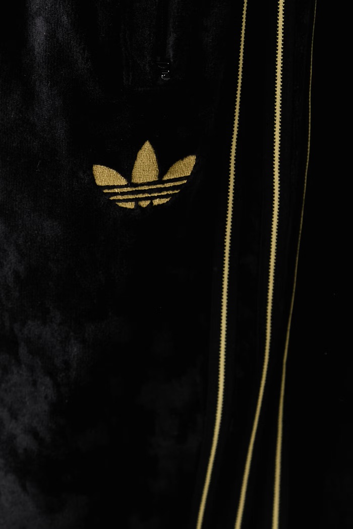 Spodnie dresowe męskie z bawełną Firebird Velour adidas Originals czarny KS4100