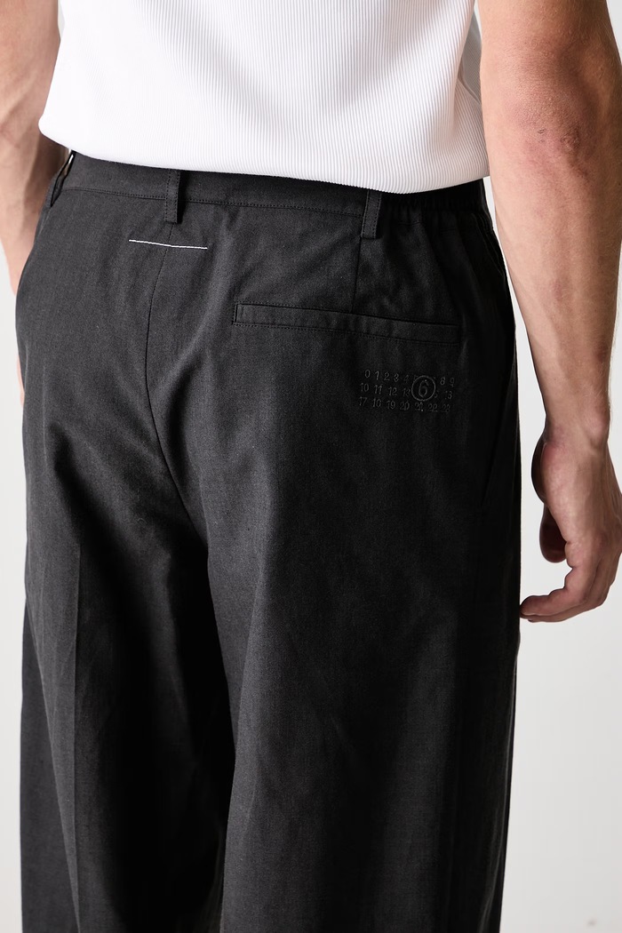 Spodnie straight z wełną męskie MM6 Maison Margiela szary SH0KA0074.M36006