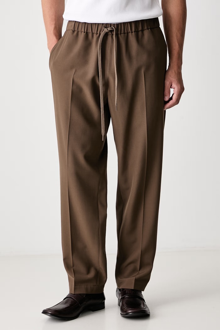 MM6 Maison Margiela Spodnie z wełną męskie brązowy SH0KA0023.M36020