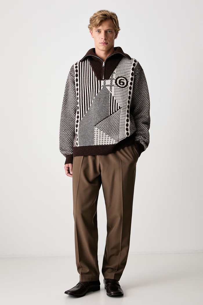 MM6 Maison Margiela Spodnie z wełną męskie SH0KA0023.M36020 brązowy AW26