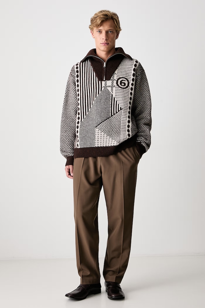MM6 Maison Margiela Spodnie z wełną męskie SH0KA0023.M36020 brązowy AW26