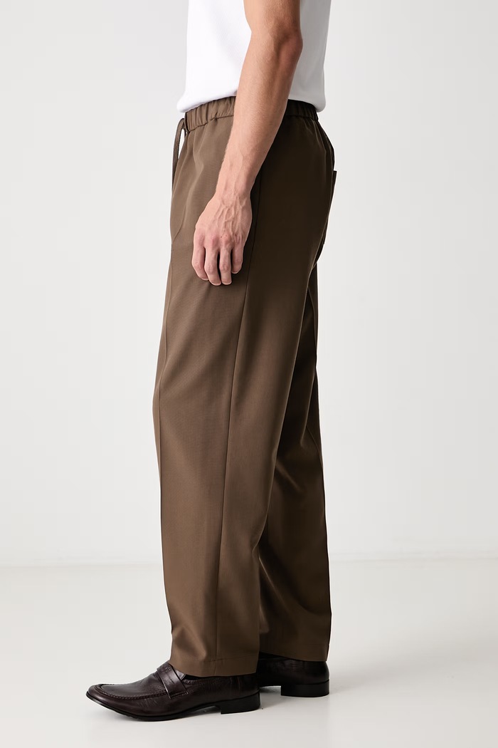 Spodnie z wełną męskie MM6 Maison Margiela SH0KA0023.M36020 brązowy