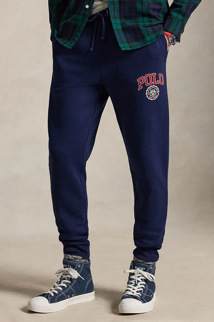 Polo Ralph Lauren spodnie dresowe męskie z bawełną granatowy 710B26148