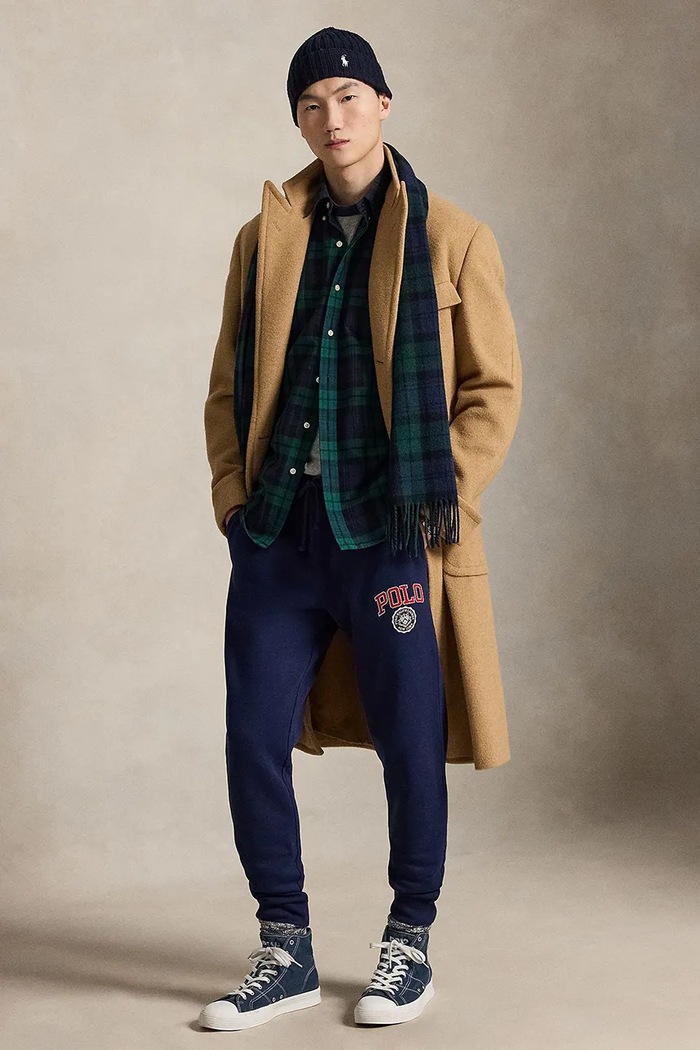Odzież Polo Ralph Lauren spodnie dresowe męskie z bawełną 710B26148 granatowy
