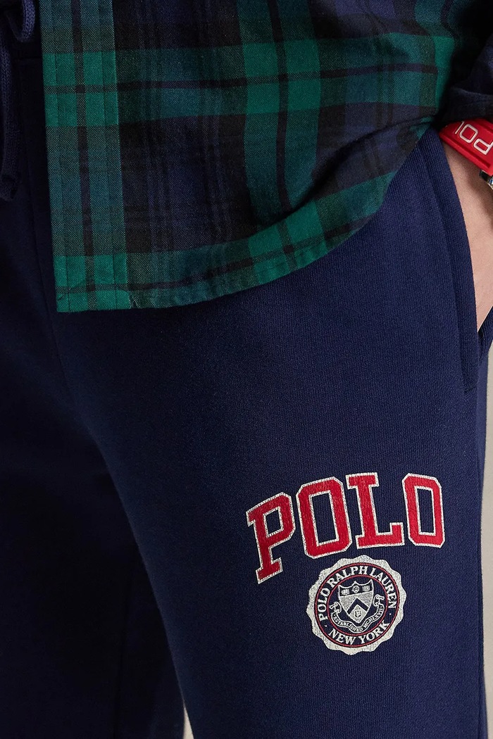 Polo Ralph Lauren spodnie dresowe męskie z bawełną granatowy 710B26148