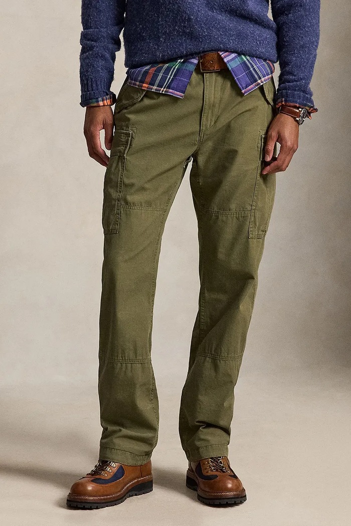 Polo Ralph Lauren Spodnie cargo męskie bawełniane zielony 710B24586