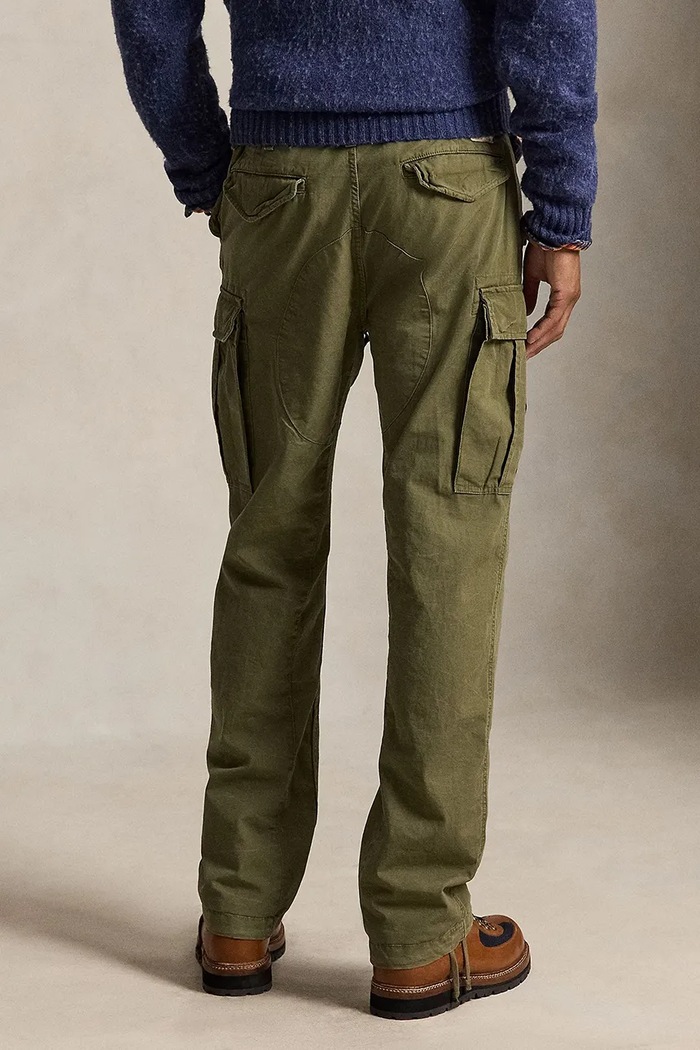 Polo Ralph Lauren Spodnie cargo męskie bawełniane 710B24586 zielony AW26