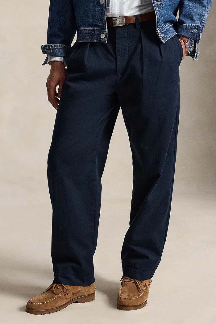 Polo Ralph Lauren Spodnie chinos damskie bawełniane granatowy 710B24582