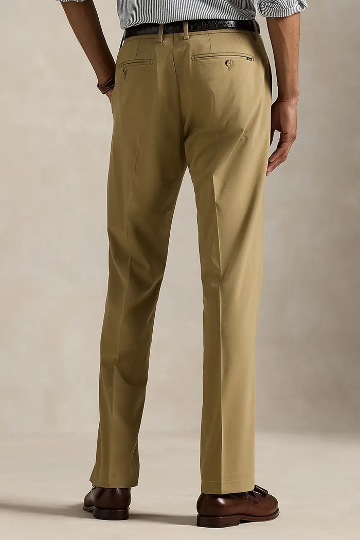Polo Ralph Lauren Spodnie chinos męskie z wiskozą 710973864 beżowy AW26