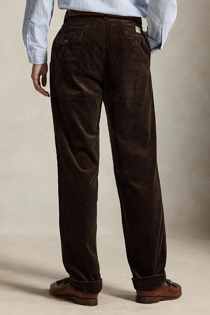 Polo Ralph Lauren Spodnie chinos męskie bawełniane 710882543 brązowy AW26