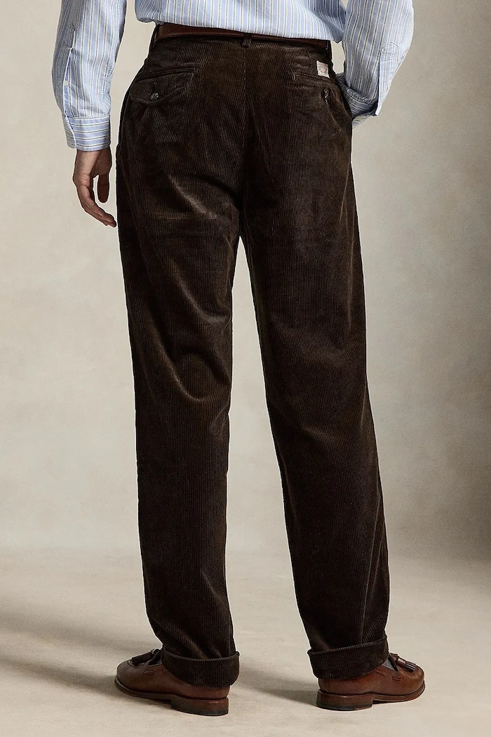 Polo Ralph Lauren Spodnie chinos męskie bawełniane 710882543 brązowy AW26