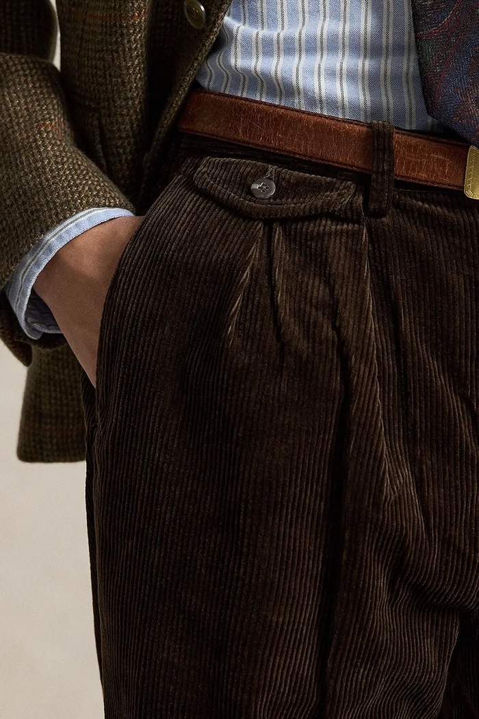 Spodnie chinos męskie bawełniane Polo Ralph Lauren 710882543 brązowy