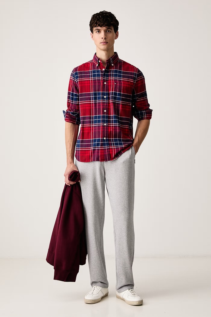 Tommy Hilfiger Spodnie dresowe męskie bawełniane MW0MW44991 szary AW26