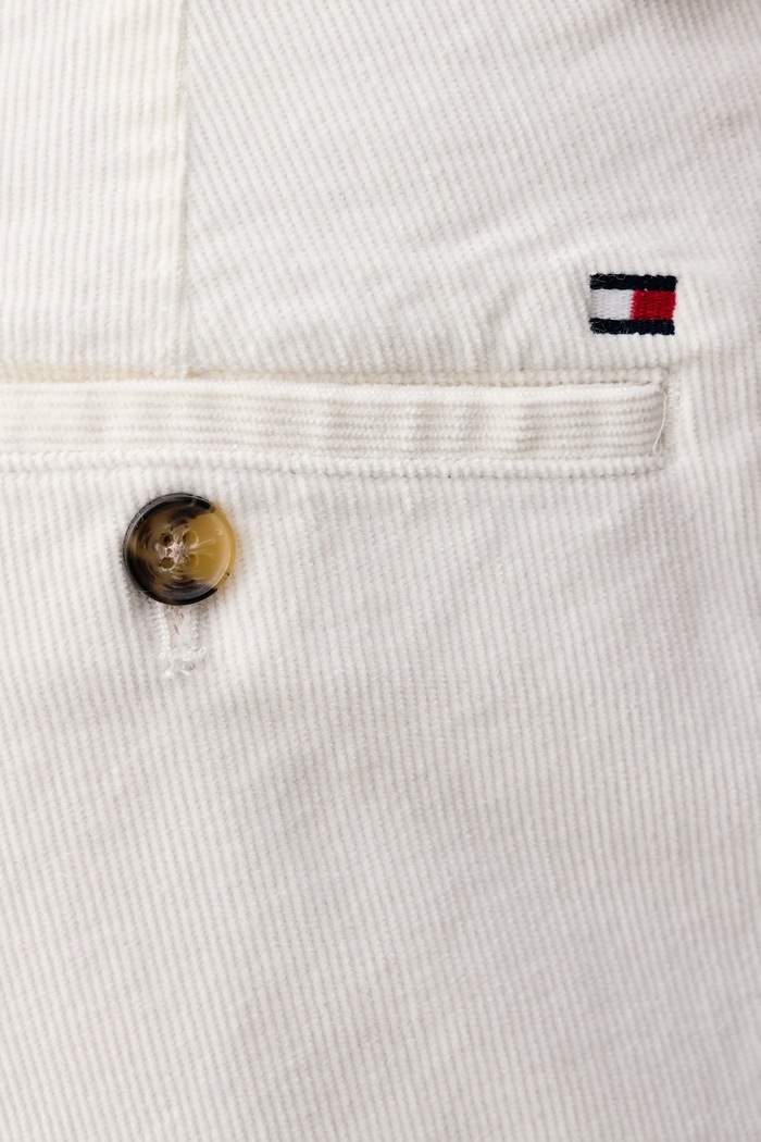 Hlače za muškarce od samta Tommy Hilfiger MW0MW44822 bež