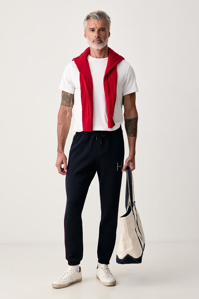 Tommy Hilfiger Παντελόνι επίσημο ανδρικό με βαμβάκι MW0MW44995 σκούρο μπλε AW26