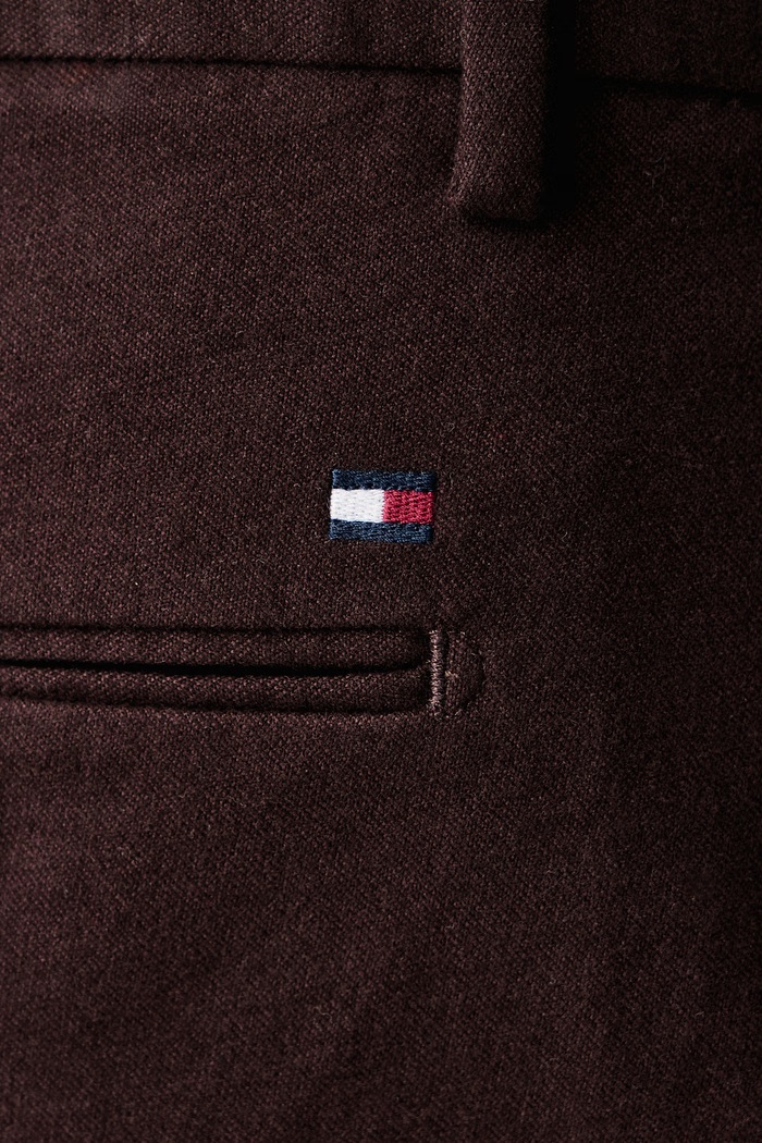 Spodnie męskie z bawełną Tommy Hilfiger MW0MW45058 brązowy