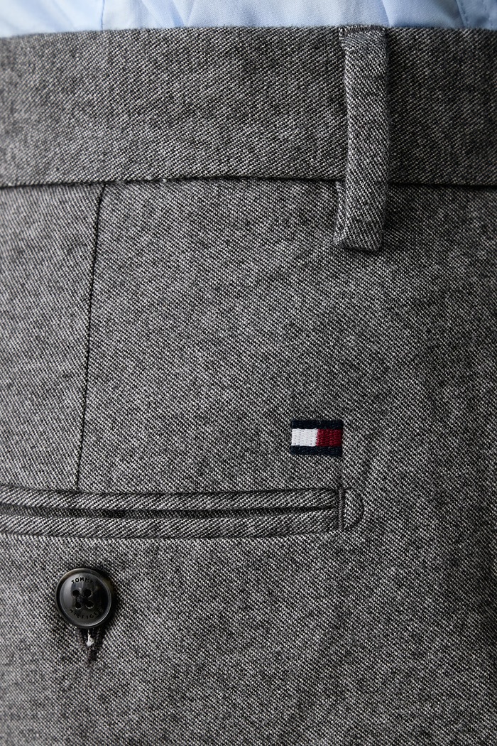Spodnie męskie z bawełną Tommy Hilfiger MW0MW45058 szary
