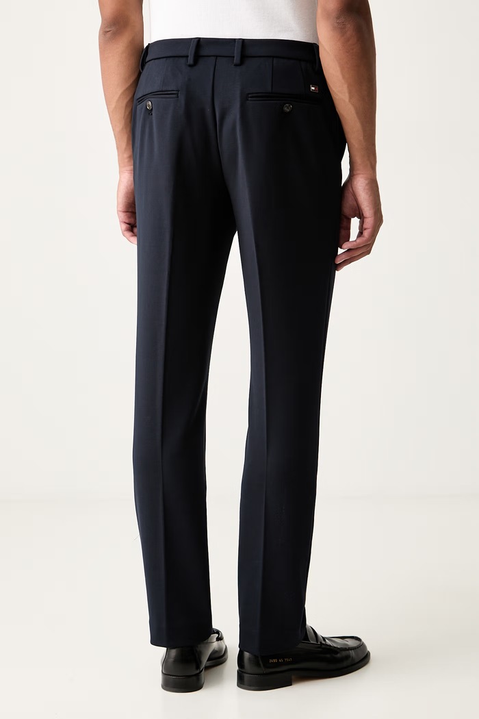 Odjeća Tommy Hilfiger slim fit hlače za muškarce MW0MW44869 mornarsko plava