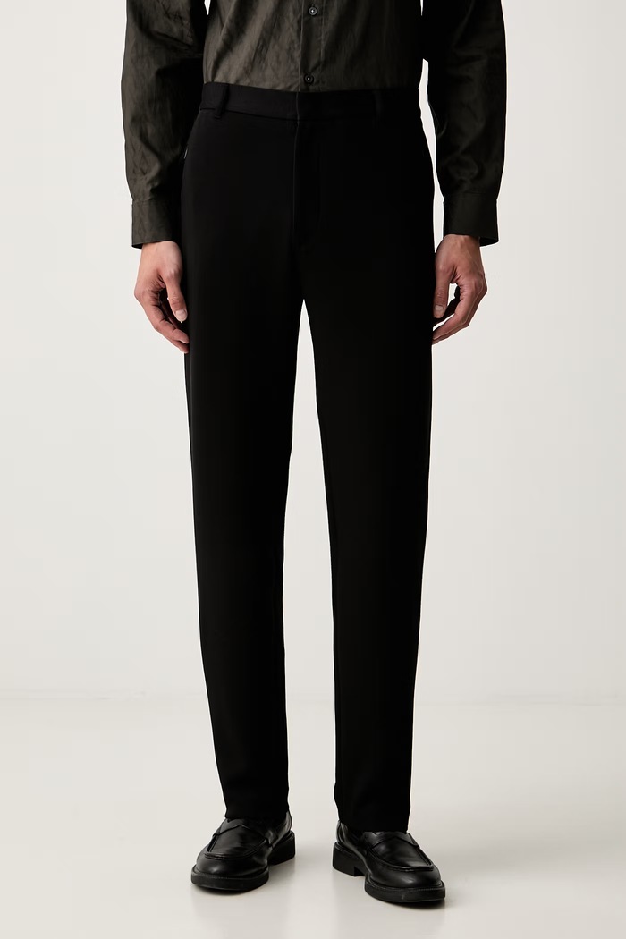 Armani Exchange hlače moške z bombažem črna XM001302.AF10818