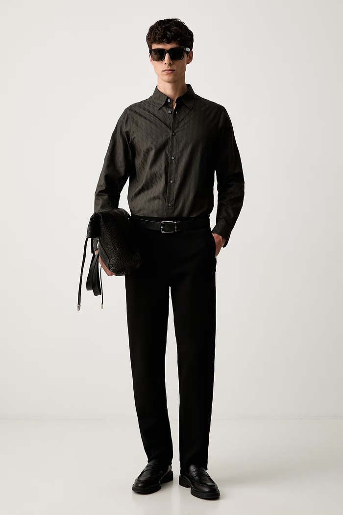 Armani Exchange hlače moške z bombažem XM001302.AF10818 črna AW26