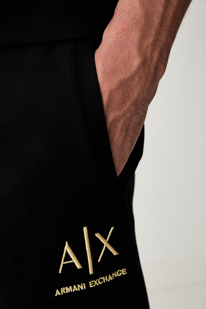 Armani Exchange teplákové nohavice pánske s bavlnou čierna XM003553.AF20150