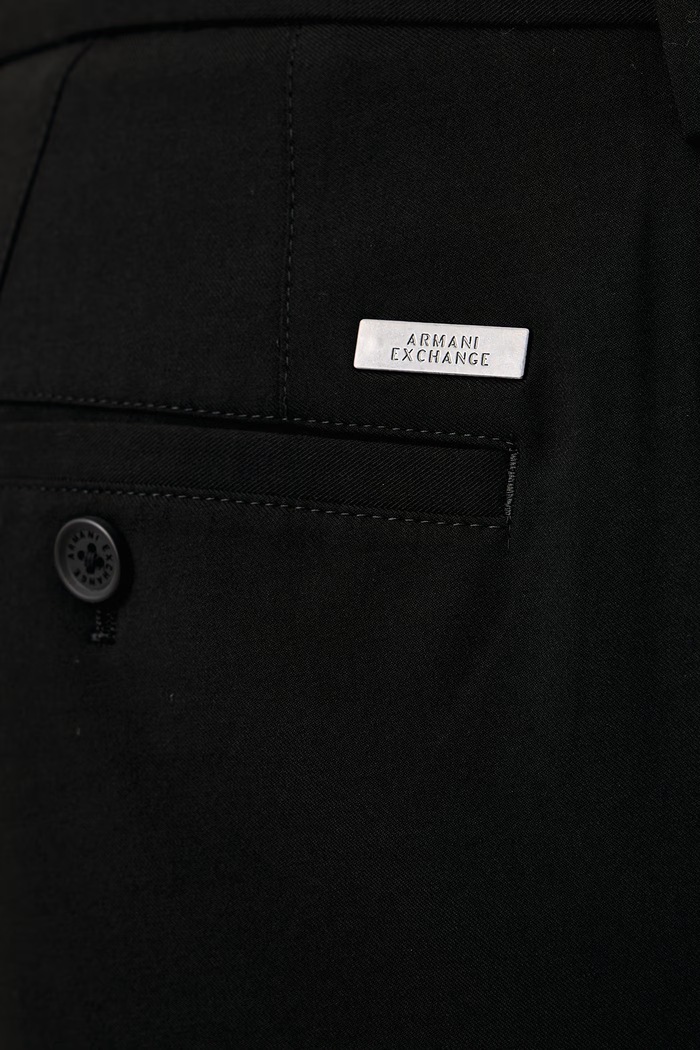 Hlače moške z viskozo Armani Exchange XM003505.AF28320 črna