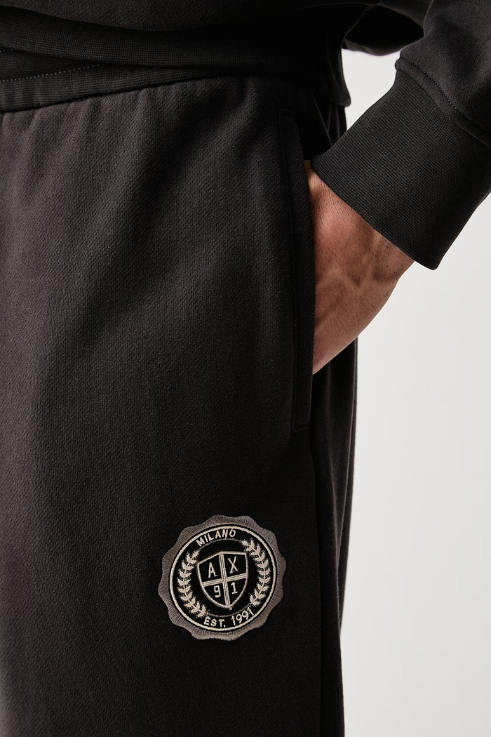 Armani Exchange spodnie dresowe męskie bawełniane z elastanem szary XM002914.AF26047