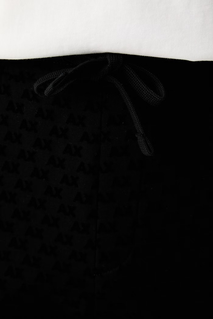Armani Exchange donji dio trenirke za muškarce s pamukom crna XM002904.AF10818