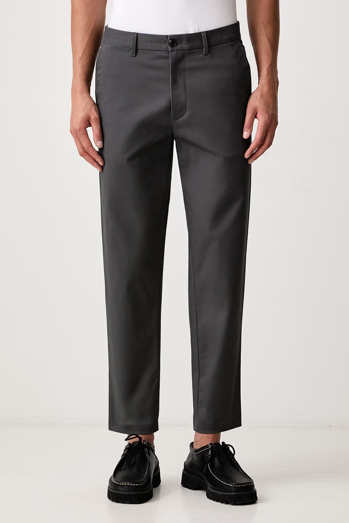 Calvin Klein Nohavice pánske bavlnené s elastanom sivá LV04LH610G