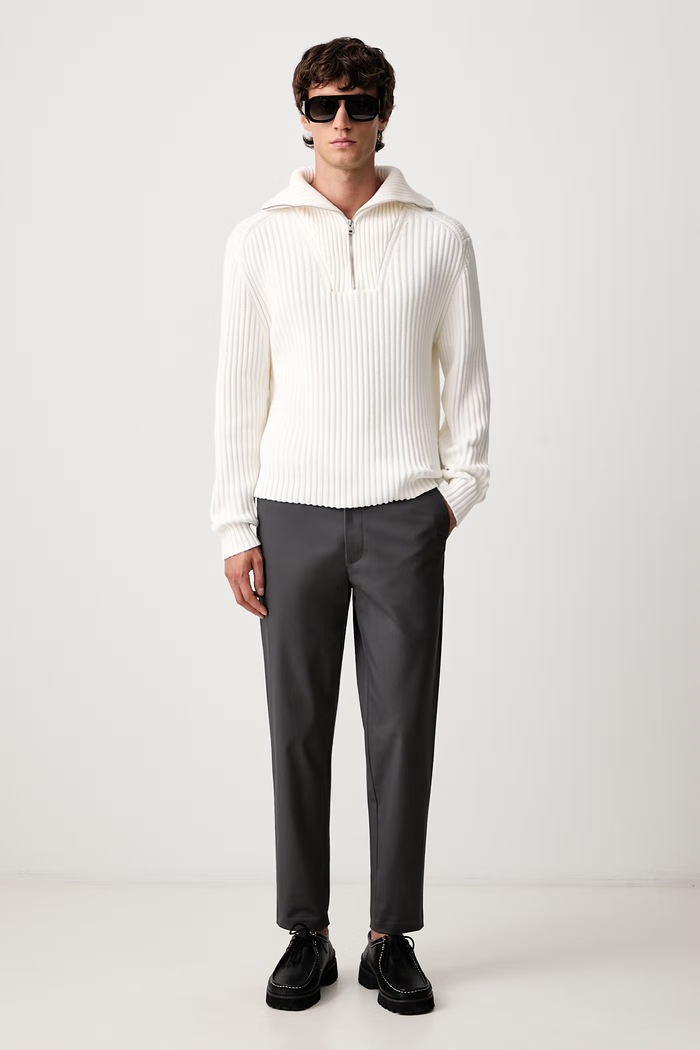 Calvin Klein Nohavice pánske bavlnené s elastanom LV04LH610G sivá AW26