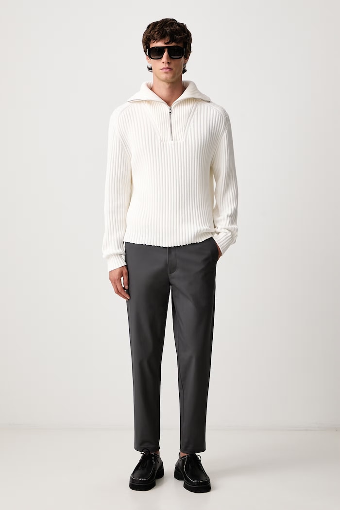 Calvin Klein Nohavice pánske bavlnené s elastanom LV04LH610G sivá AW26