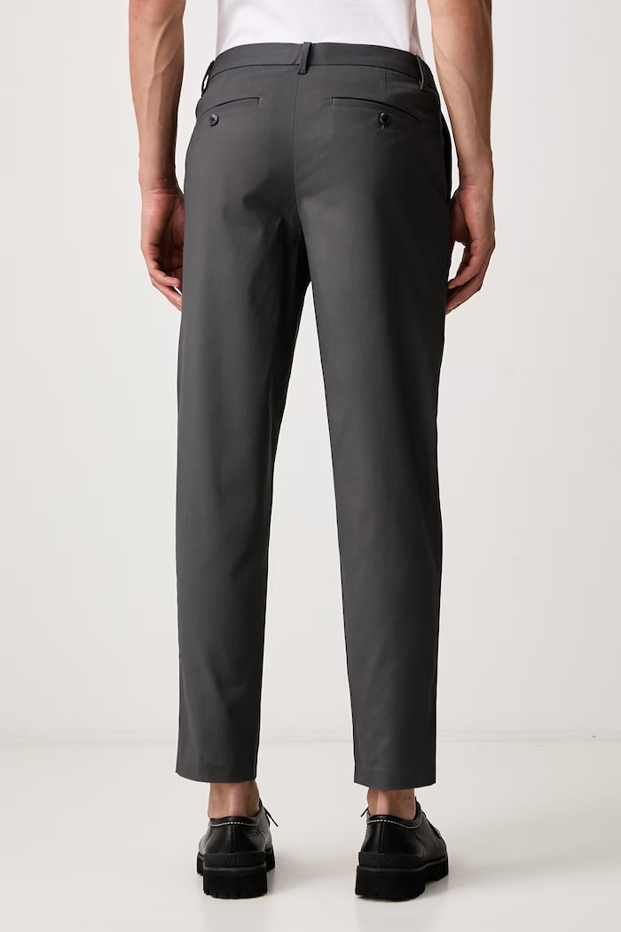 Oblečenie Calvin Klein Nohavice pánske bavlnené s elastanom LV04LH610G sivá