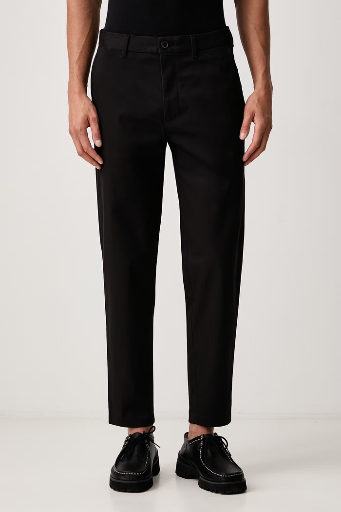 Calvin Klein Nohavice pánske bavlnené s elastanom čierna LV04LH610G