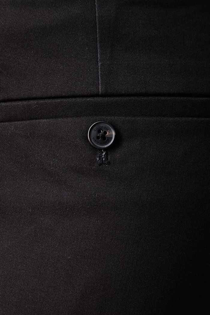 Nohavice pánske bavlnené s elastanom Calvin Klein LV04LH610G čierna