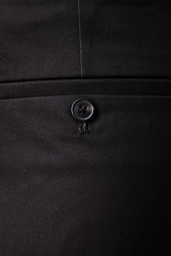 Nohavice pánske bavlnené s elastanom Calvin Klein LV04LH610G čierna