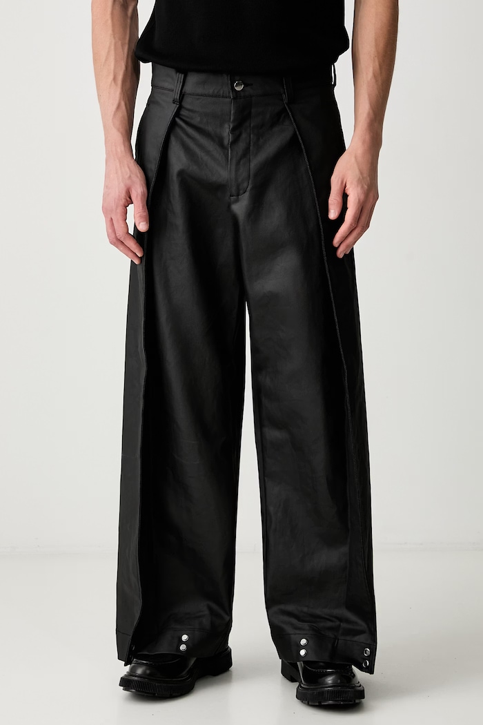 Rains Heavy waxed trousers cotton Men's 19180.01 black